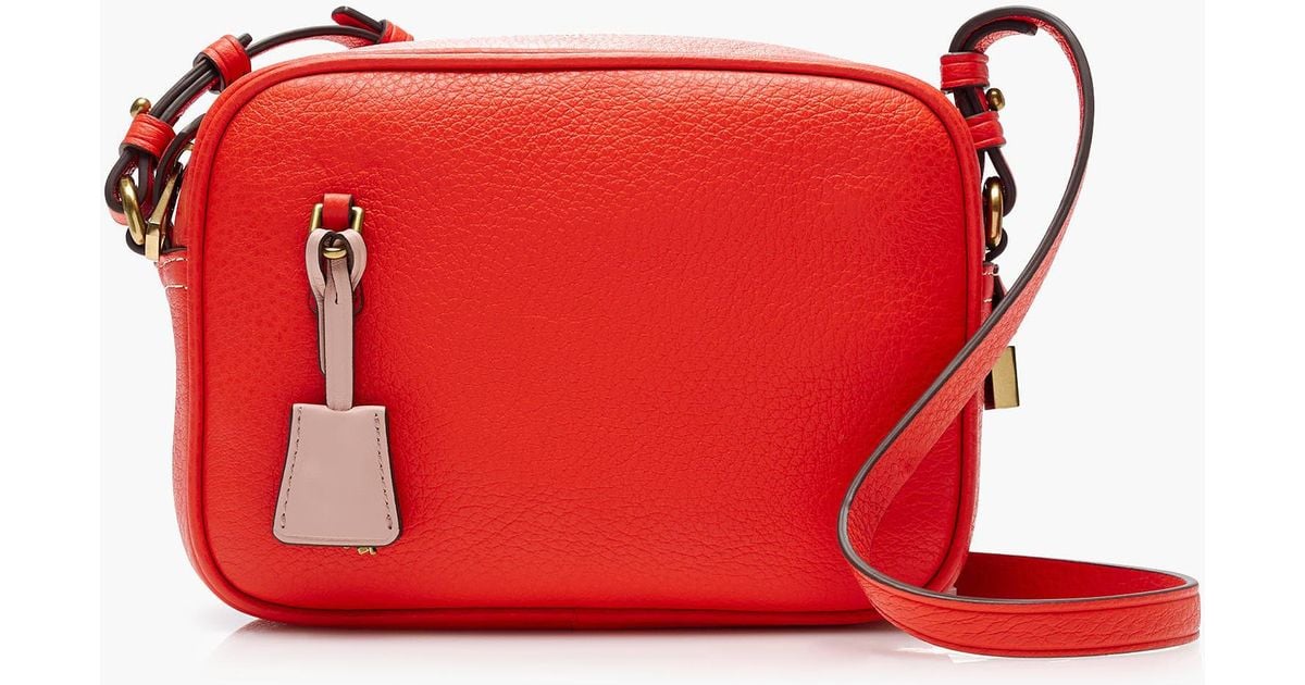J Crew Red Signet Bag In Italian Leather J Crew Red Signet Bag In Italian Leather