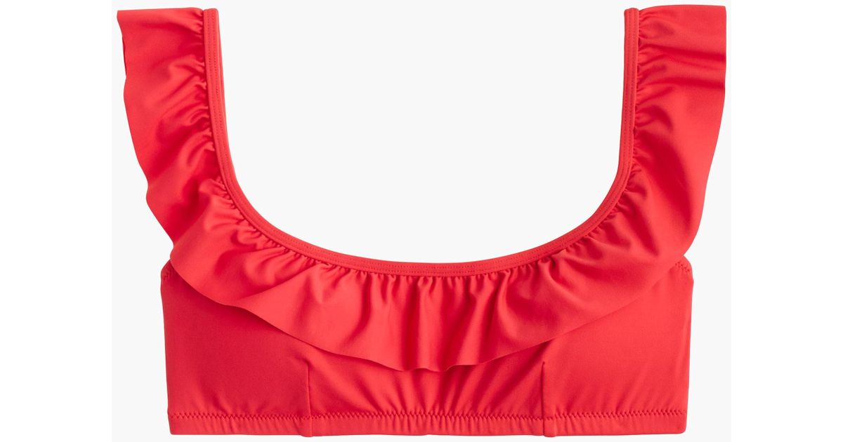 j crew ruffle bikini