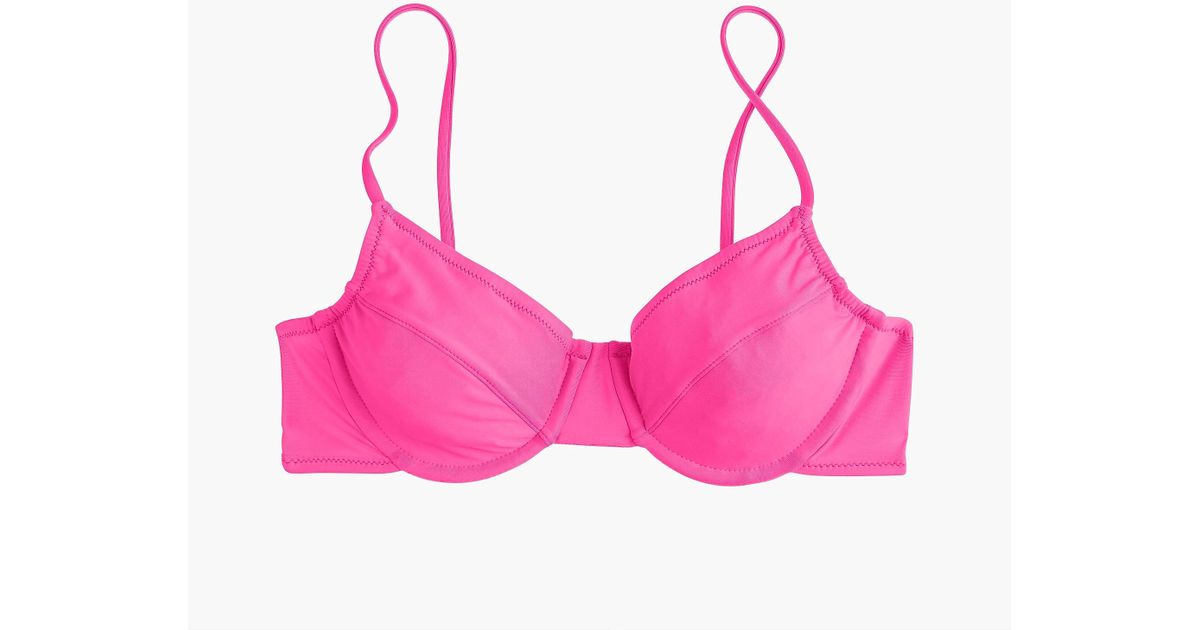 J.Crew Synthetic Women's 1993 Underwire Top in Pink - Lyst