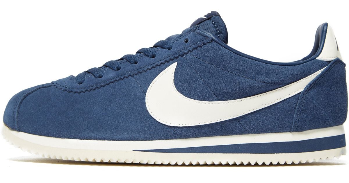 nike cortez blue suede