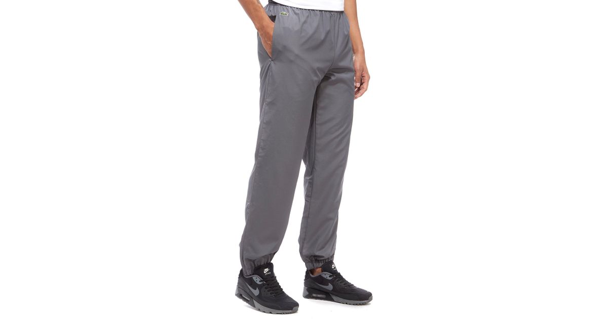 gray lacoste joggers