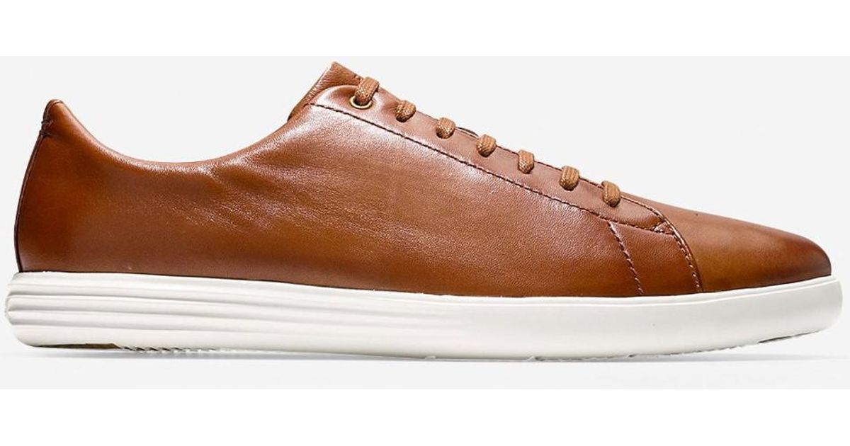 cole haan grand court leather platform sneaker