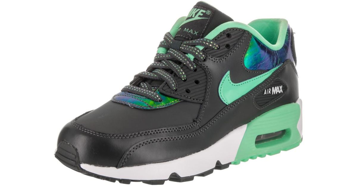 Lyst Nike Kids Air Max 90 Se Ltr (gs) Anthrctegrn Glw Pr Sneakers Air Max 90 Aus Leder | Nike Kids Mytheresa