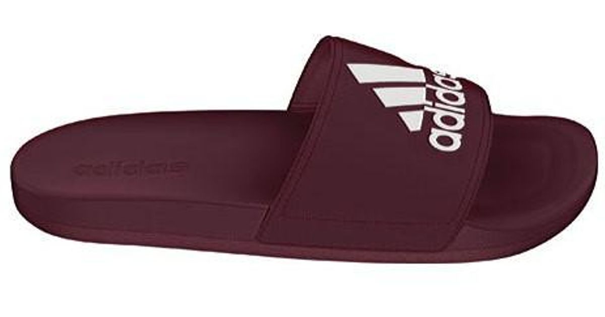 adidas burgundy slides