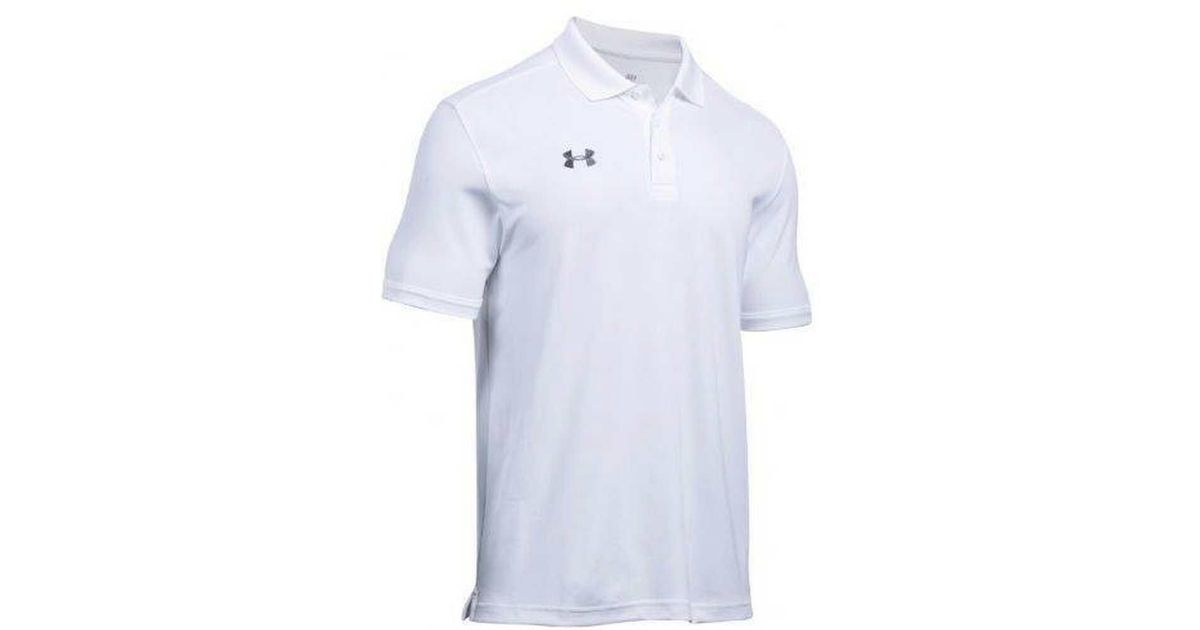 under armour white golf polo