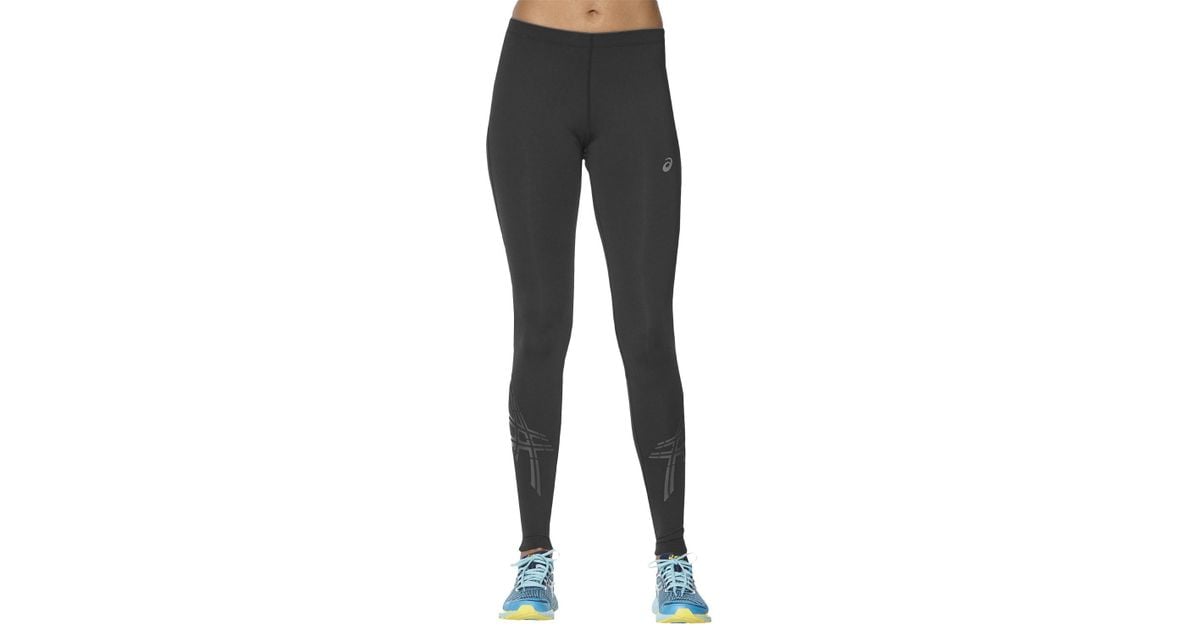 Lyst Stripe Running Asics Black Tights 0m8wNn