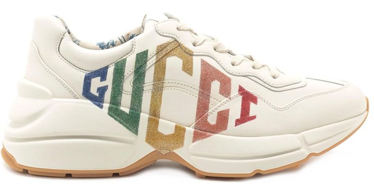 Lyst - Gucci Rhyton Sneakers in White