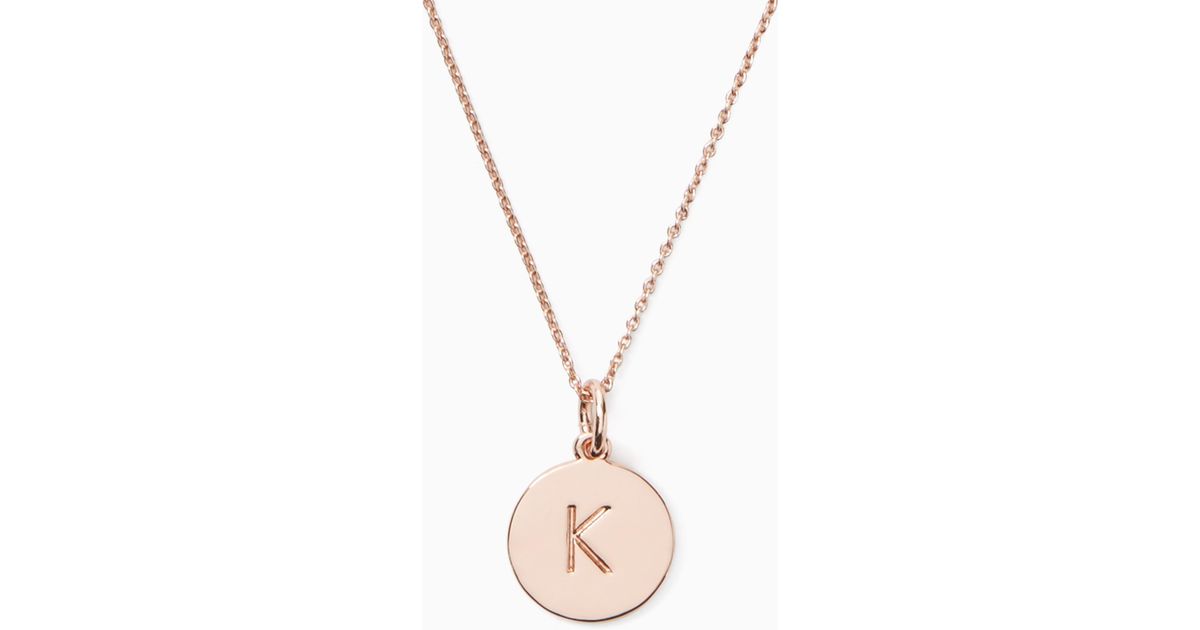 Lyst Kate Spade Initial Pendant In Metallic