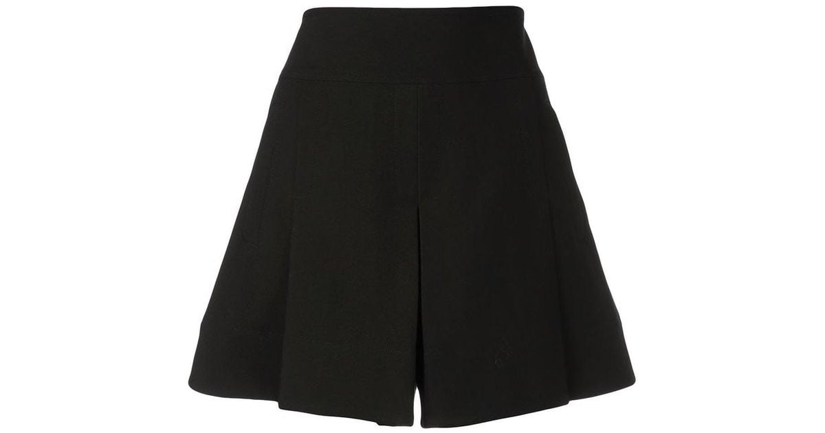 Tibi Synthetic Anson High Waisted Pleated Skort in Black - Lyst