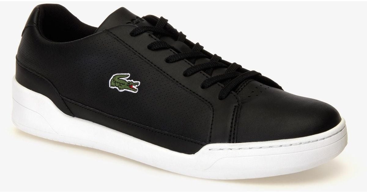 Lyst - Lacoste Challenge Leather And Synthetic Sneakers in Black for Men