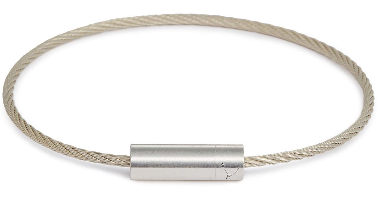 Lyst Le Gramme 7 Grammes Brushed Sterling Silver Cable Lyst Le Gramme 7 Grammes Brushed Sterling Silver Cable Bracelet In Metallic For Men