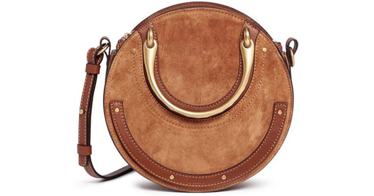 Lyst Chloé Pixie Small Bracelet Handle Round Crossbody Bag In Brown
