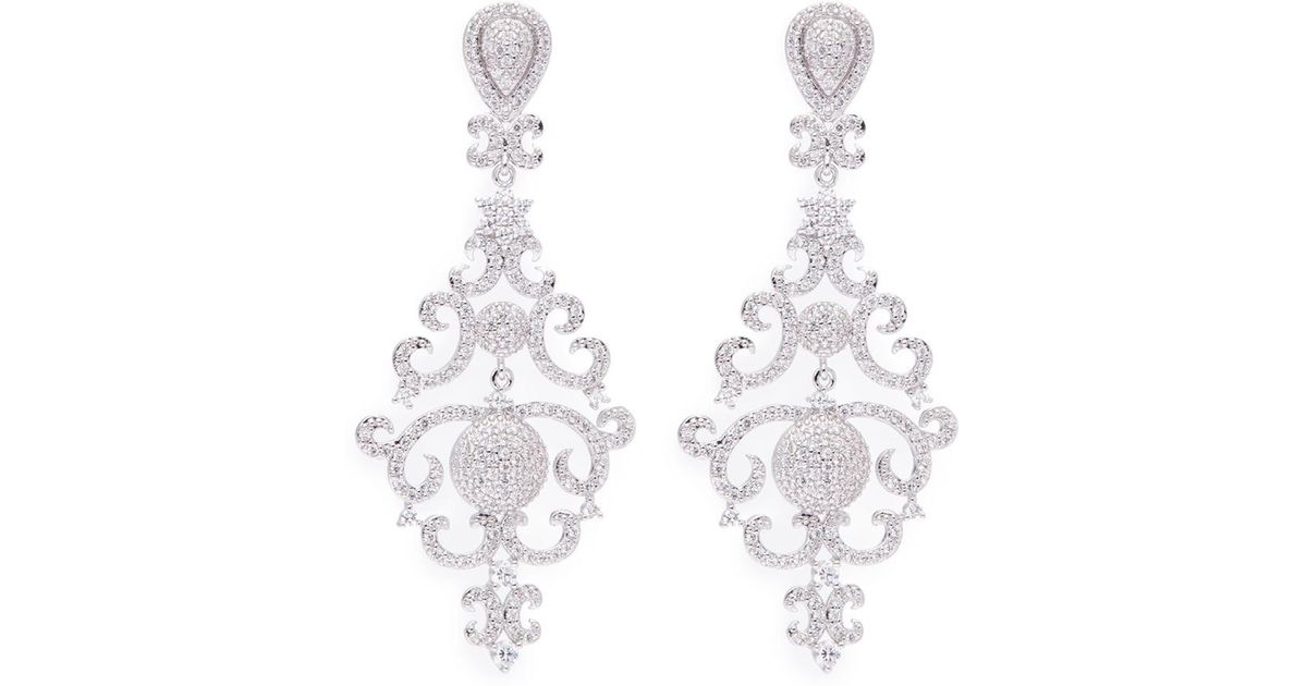 Lyst Cz By Kenneth Jay Lane Vintage Cubic Zirconia Chandelier Lyst Cz By Kenneth Jay Lane Vintage Cubic Zirconia Chandelier Earrings In Metallic