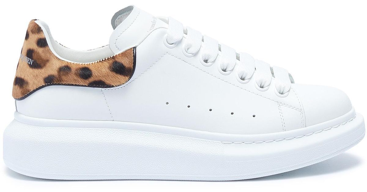 Alexander McQueen 'oversized Sneakers' In Leather With Leopard Print ...