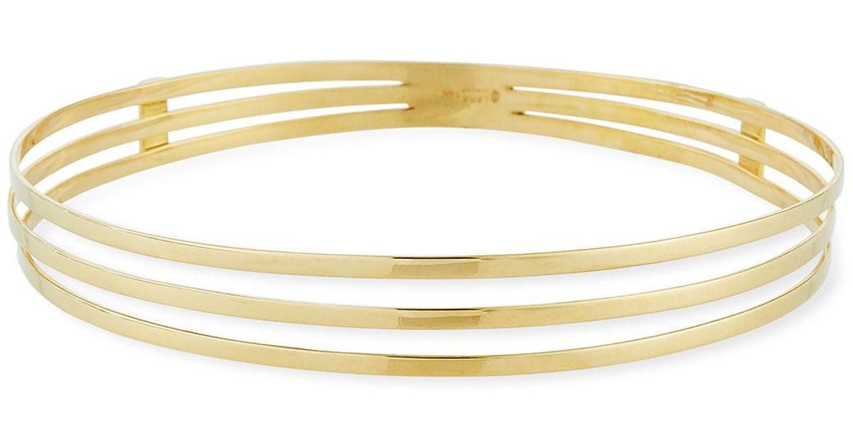 Lyst Lana Jewelry 14k Yellow Gold Triple Row Bangle Bracelet In Lyst Lana Jewelry 14k Yellow Gold Triple Row Bangle Bracelet In Metallic