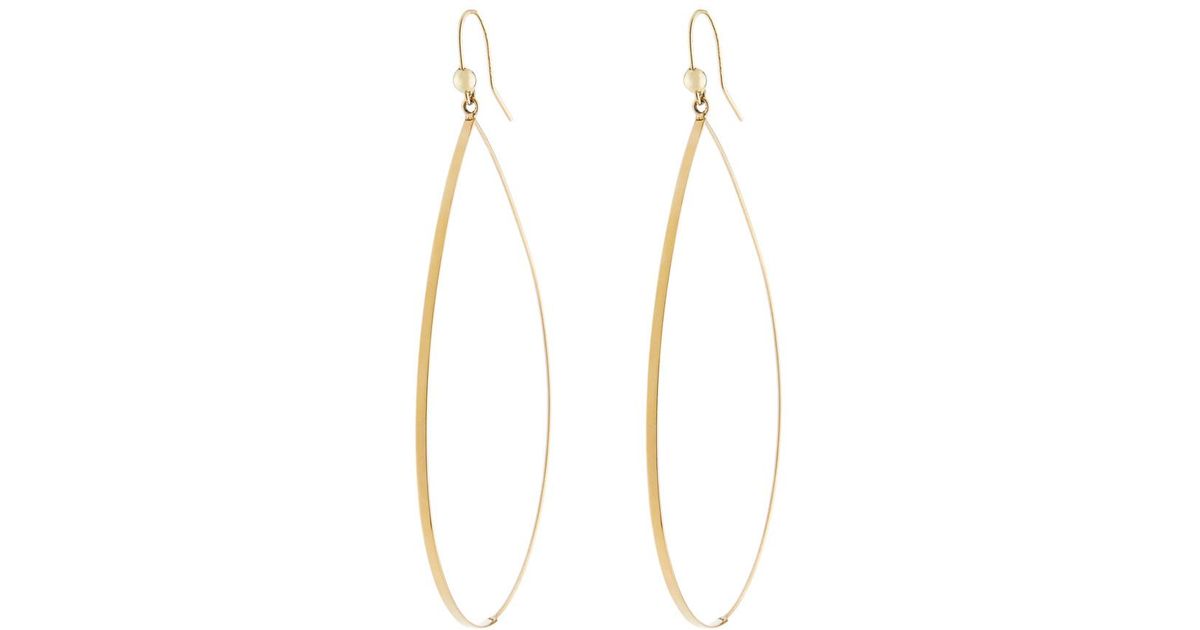 Lyst Lana Jewelry Large Flat 14k Gold Teardrop Earrings In Metallic