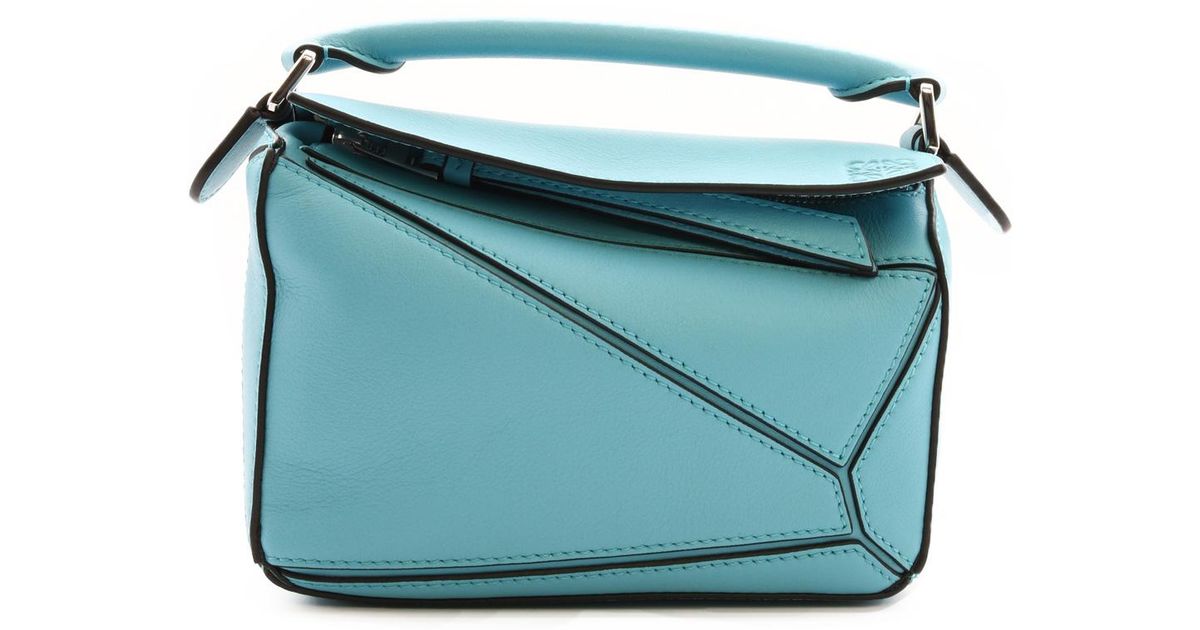 Loewe Mini Puzzle Bag Blue in Blue - Lyst