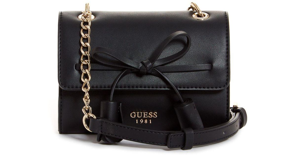 Guess Leila Mini Crossbody Bag In Black Lyst