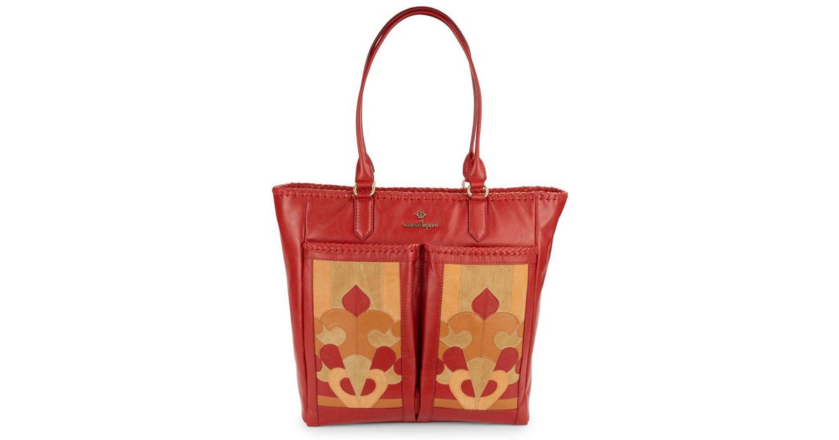 Lyst Nanette Lepore Echo Suede And Leather Tote In Brown