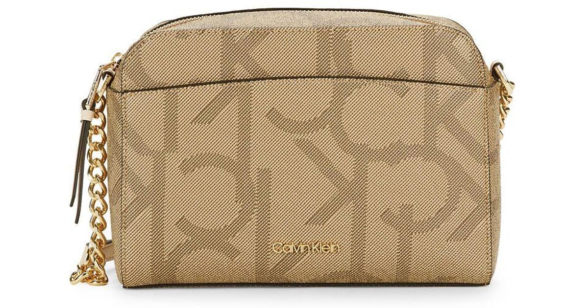 Calvin Klein Monogram Camera Bag in Brown - Lyst