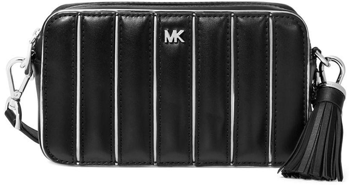 MICHAEL Michael Kors Small Quilted Crossbody Camera Bag in Black - Lyst