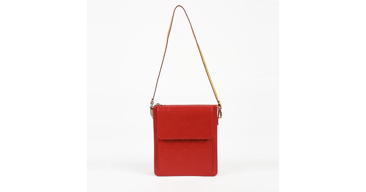 Lyst - Louis Vuitton Monogram Vernis Leather &quot;mott&quot; Shoulder Bag in Red