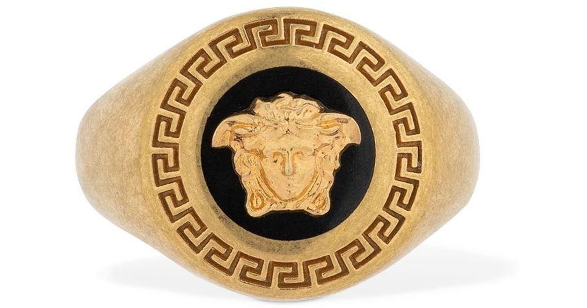 round enamel medusa ring