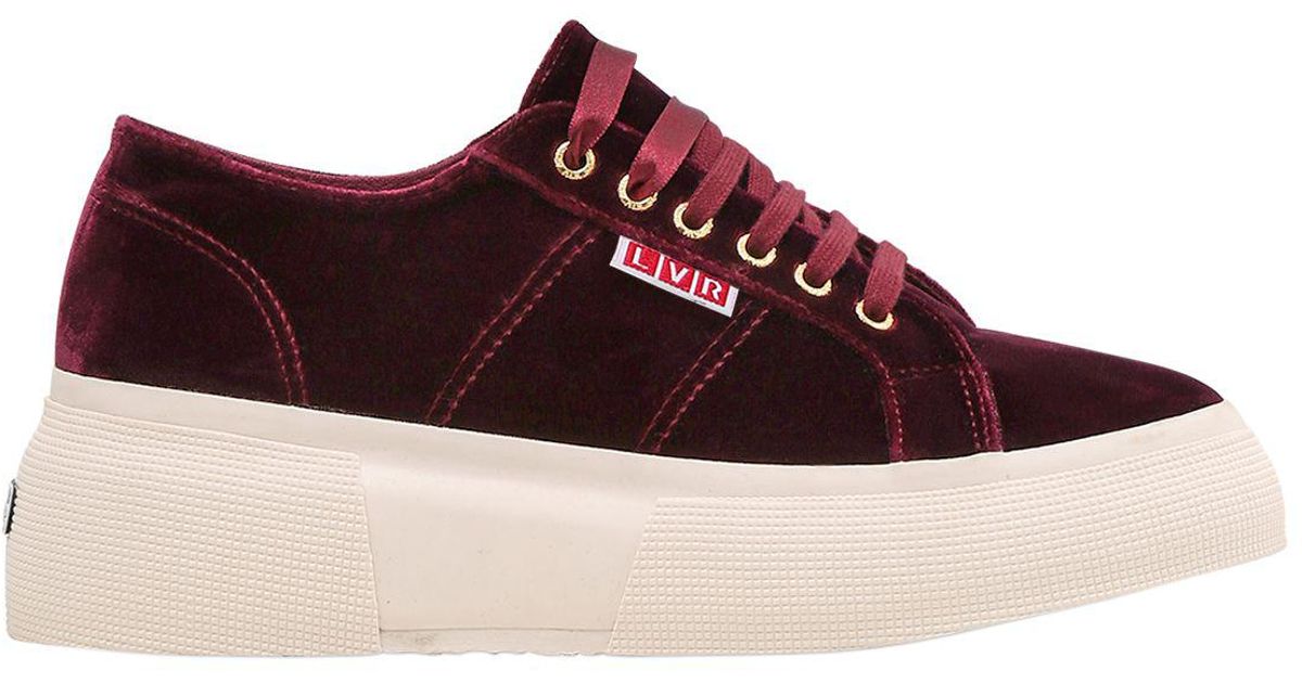 Lyst For Men Baskets En Superga Velours Red Plateformes Lvr Editions 34ARj5L