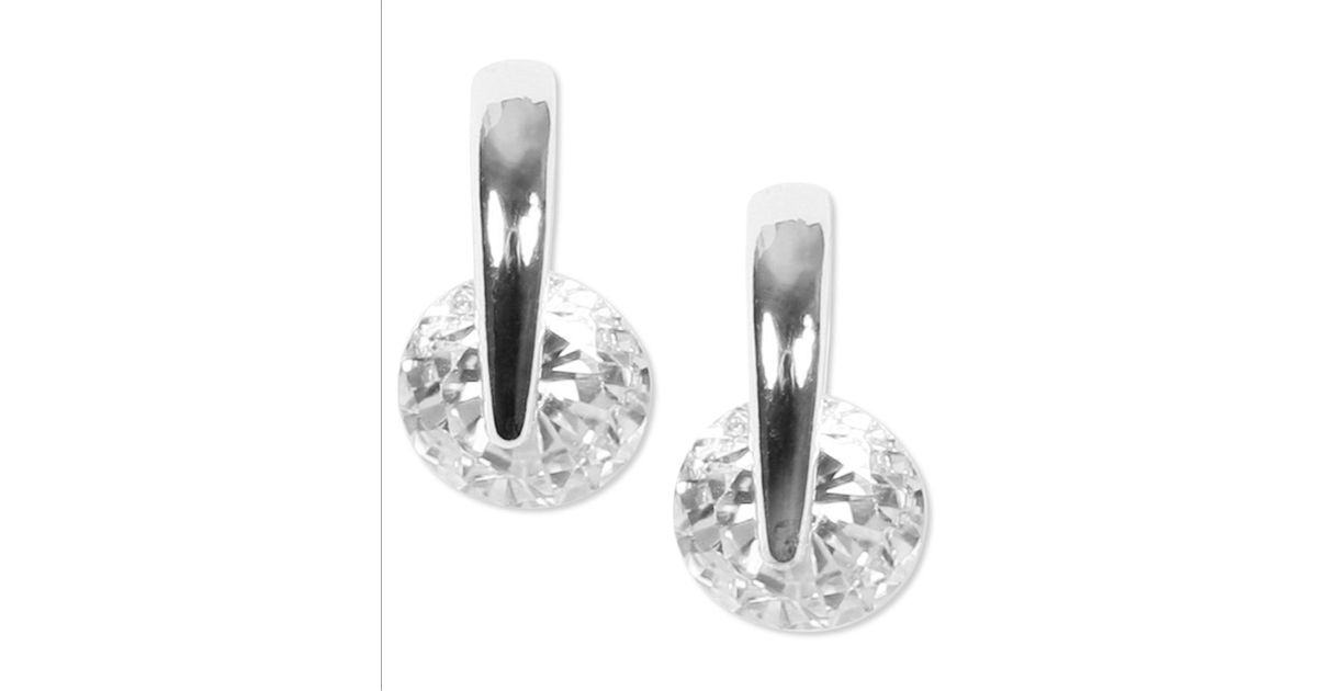 Givenchy Earrings, Crystal Accent in Silver (Metallic) Lyst