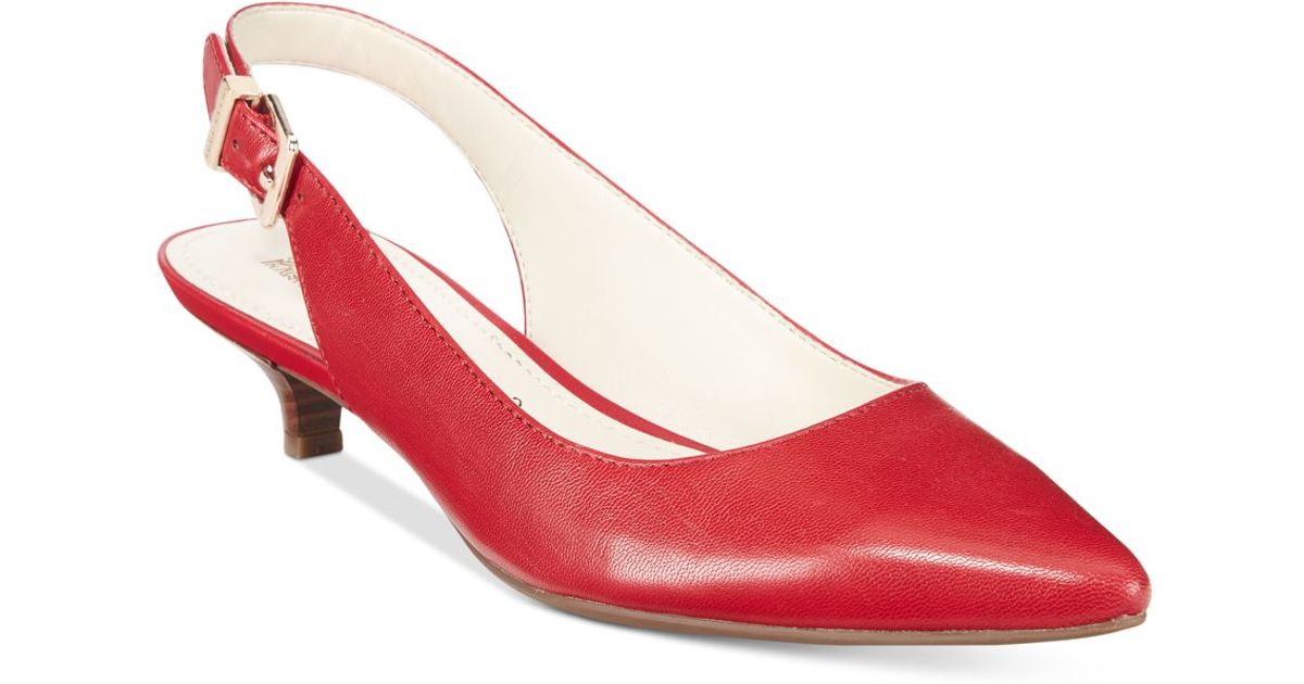 Anne klein Expert Kitten Heel Pumps in Red Lyst