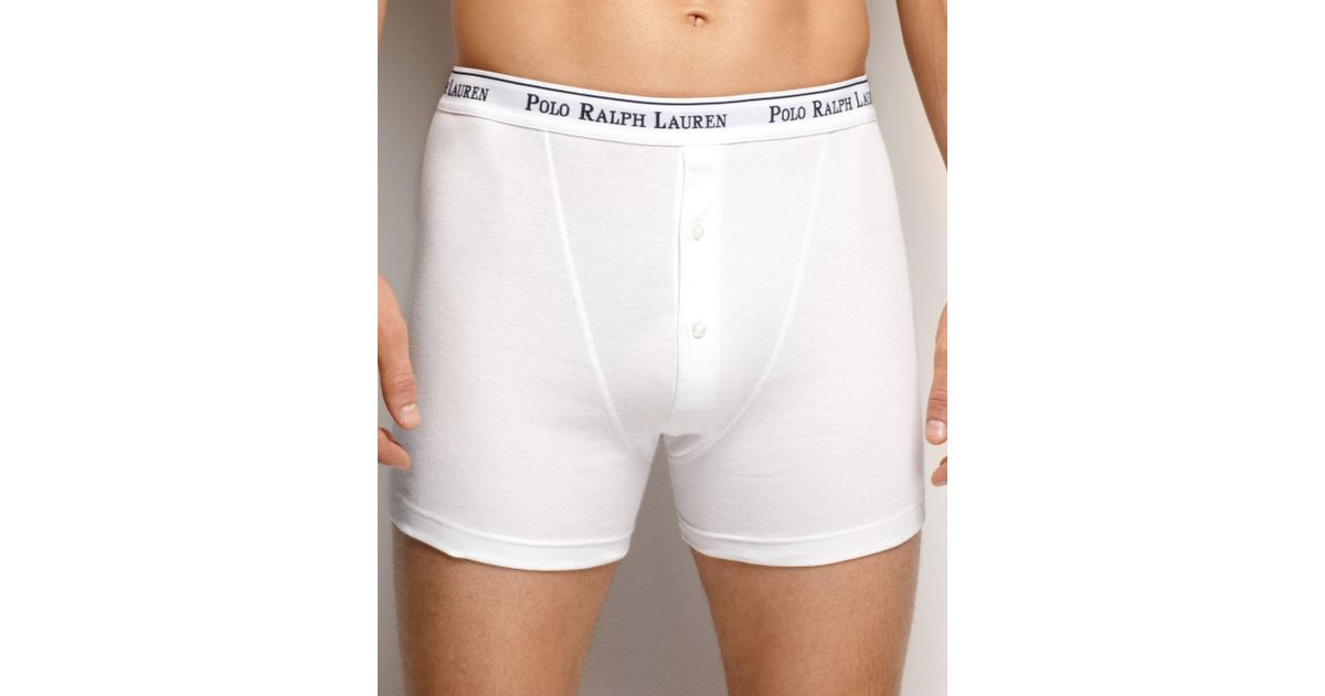 Polo ralph lauren Men's Underwear, Signature Cotton Buttonfly Boxer