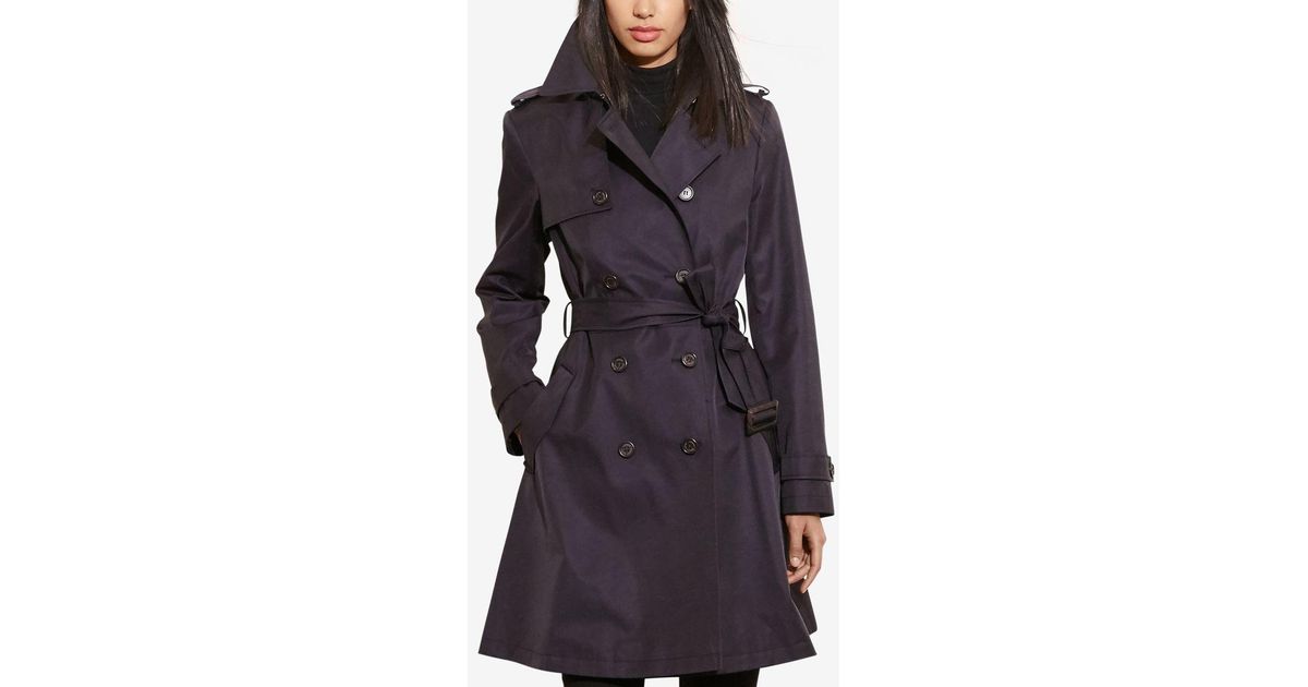 Anne Klein Doubleted Cashmereblend Belted Walker In Brown Lyst Gallery