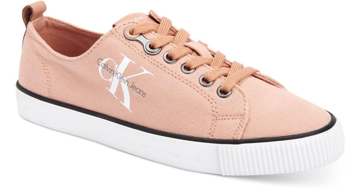 calvin klein dora canvas trainers