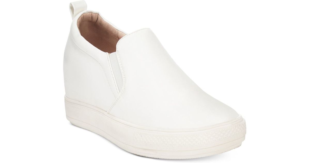 wanted pocono slip on wedge sneakers in white lyst wanted pocono slip on wedge sneakers in white lyst