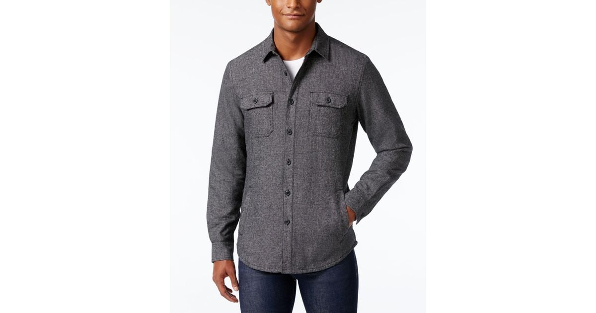 American rag Men&#39;s Shirt-style Jacket, Only At Macy&#39;s in Black for Men | Lyst