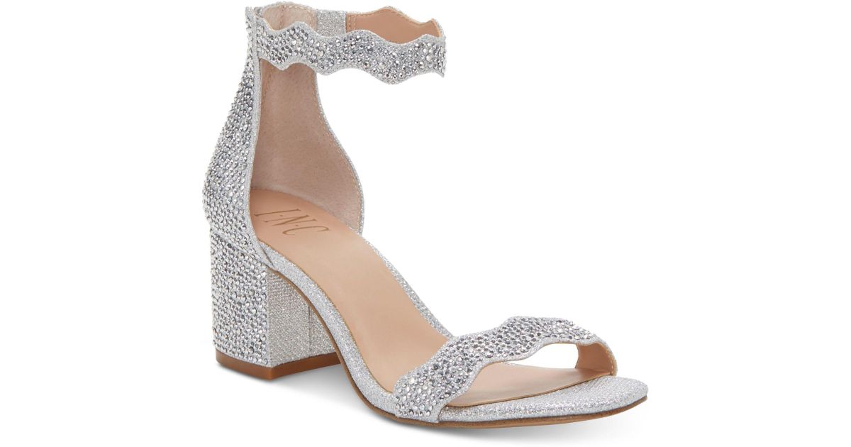 INC International Concepts I.n.c. Hadwin Scallop Block-heel Sandals, Created For Macy's in 