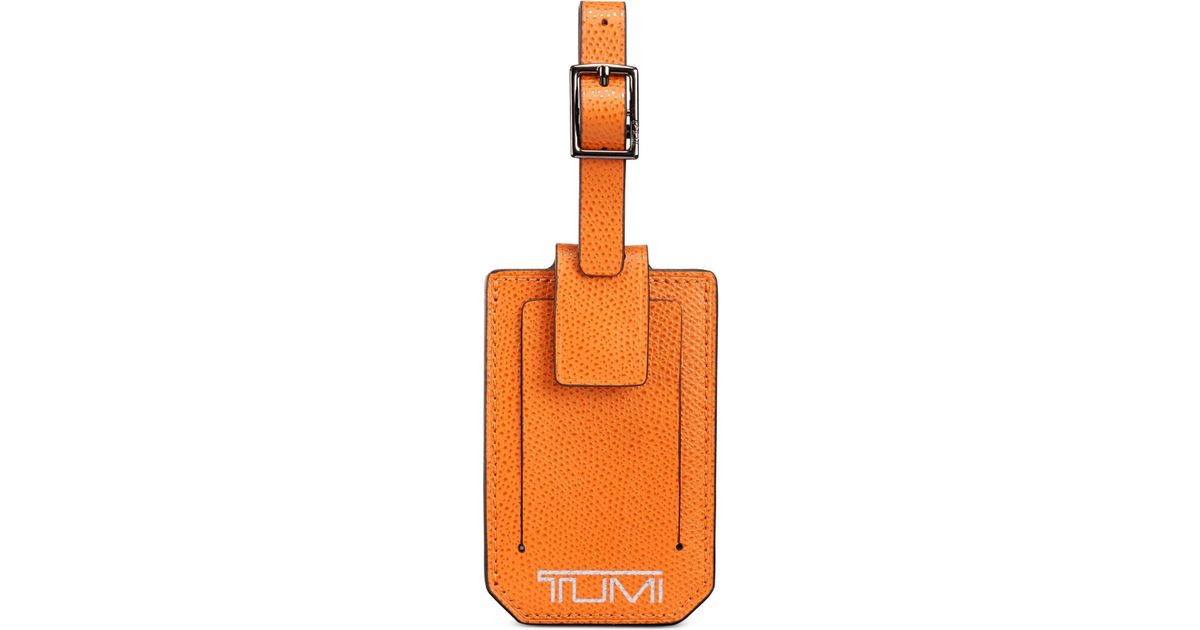 Lyst Tumi Travel Accessories Camden Luggage Tag In Orange