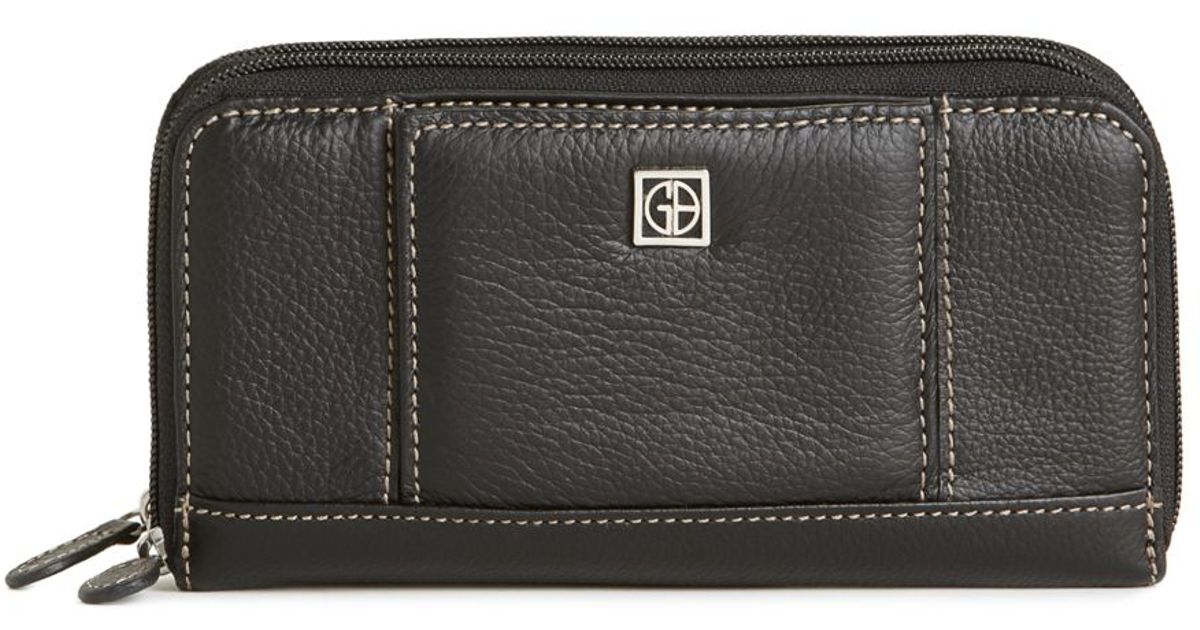 Giani bernini Wallet, Softy Leather Banker in Black Lyst
