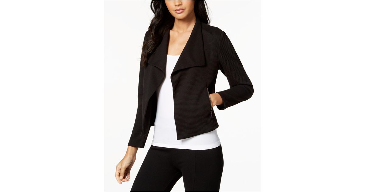 calvin klein open front moto jacket