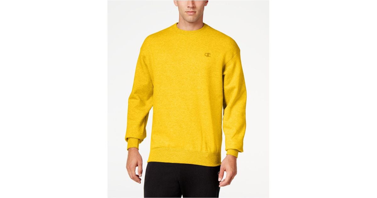Men's For In Champion Powerblend Sweatshirt Fleece Men Yellow Lyst kXiOZTuP