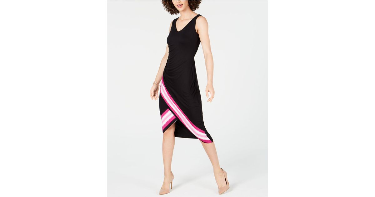 macy's black midi dress