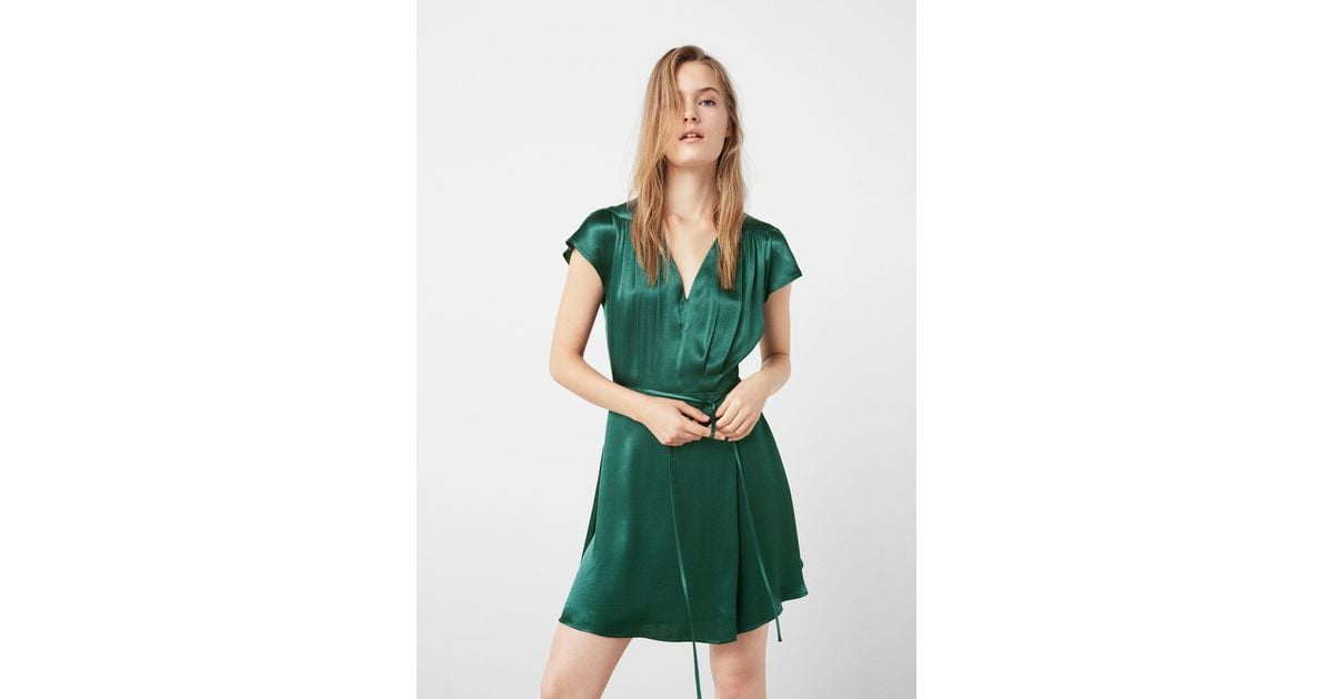 Green Satin Dress