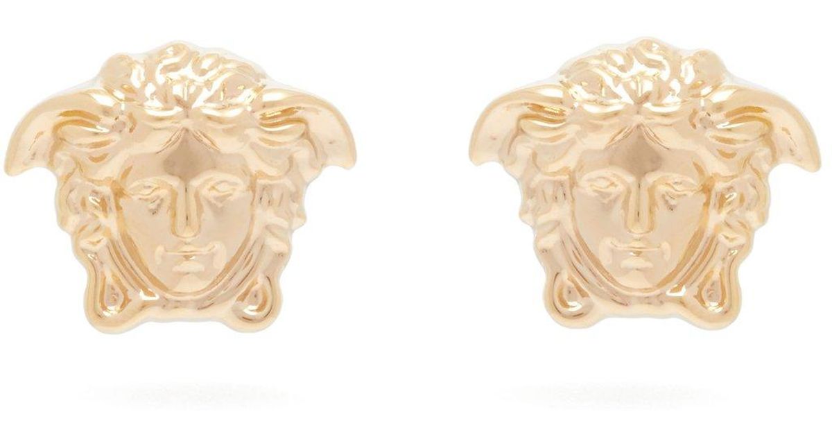 enamel medusa stud earrings