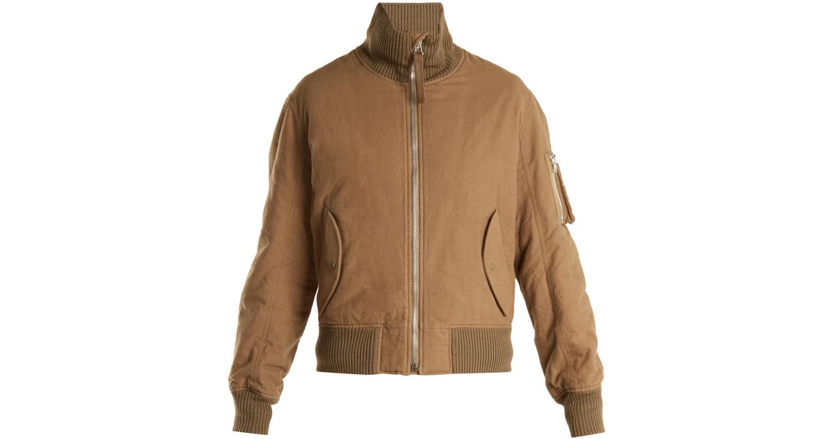Lyst Helmut Lang High Neck Brushed Cotton Er Jacket