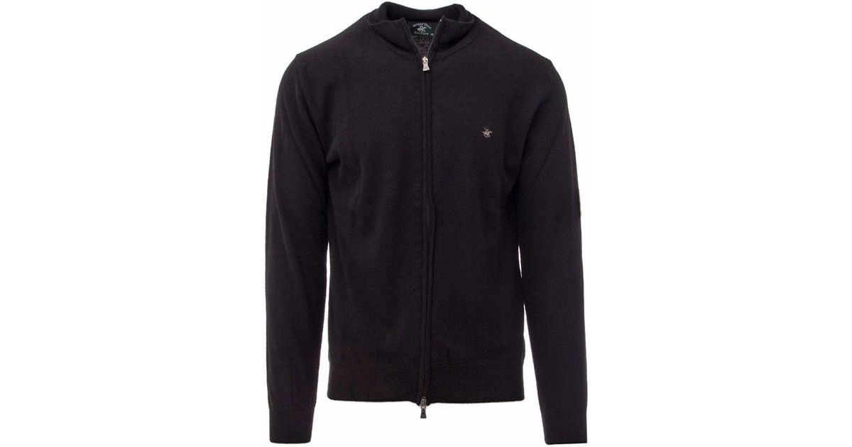 Beverly Hills Polo Club Black Wool Sweatshirt in Black for ...