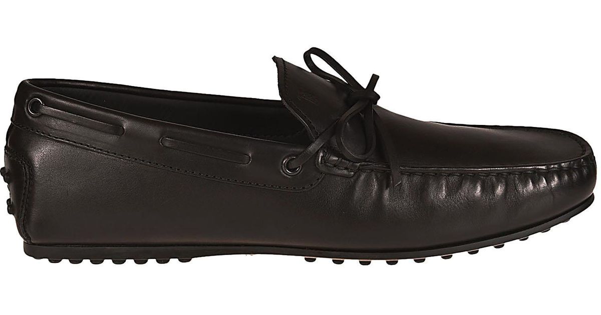 tods black loafers