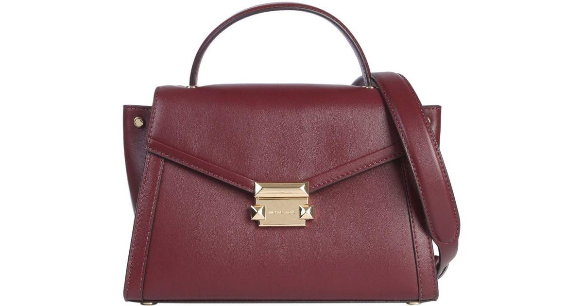 michael kors burgundy tote bag