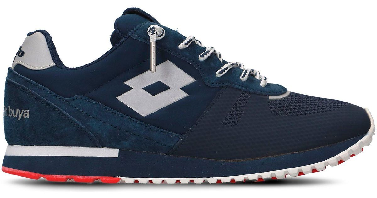 Lotto Blue Leather Sneakers in Blue for Men Lyst