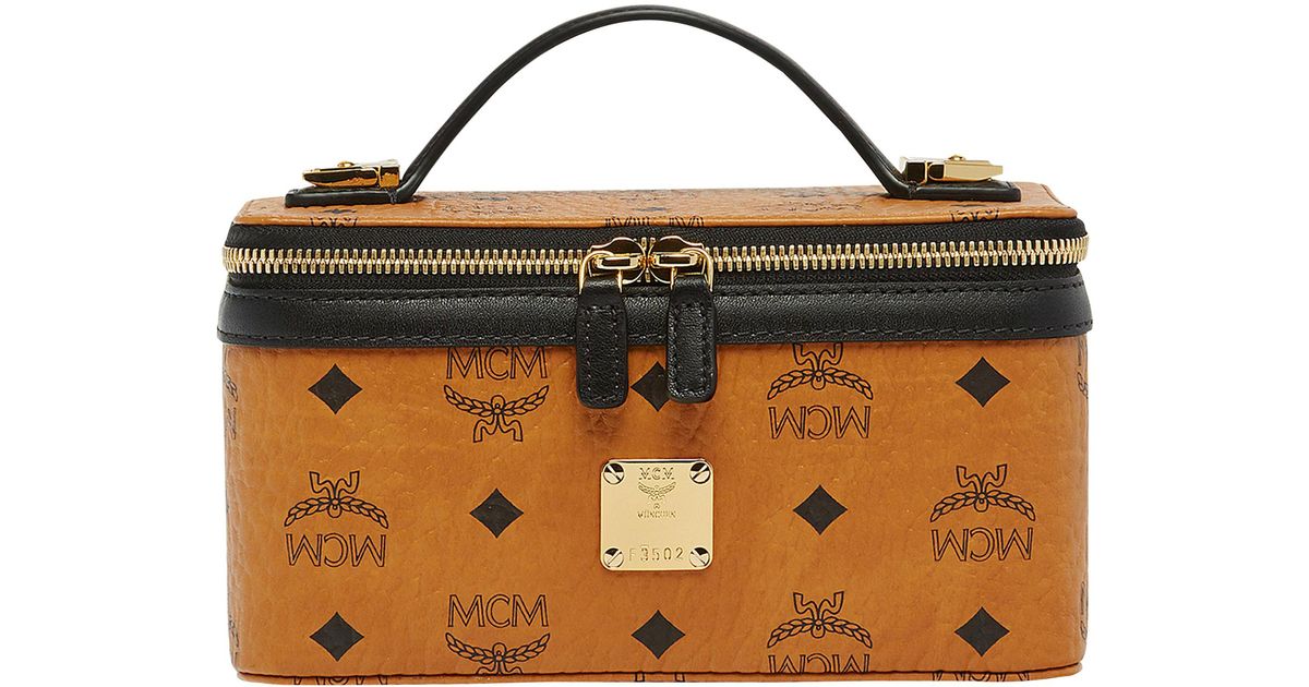 Mcm Yellow Rockstar Vanity Case In Visetos Original