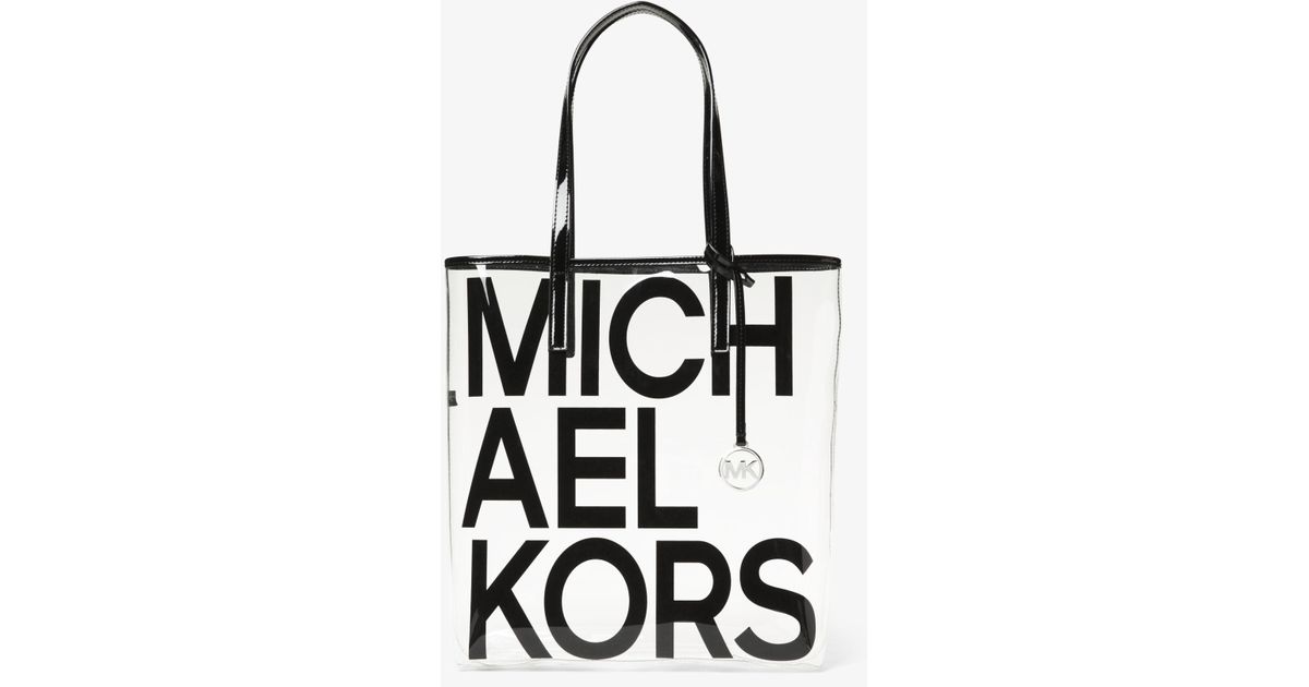 michael kors black logo tote